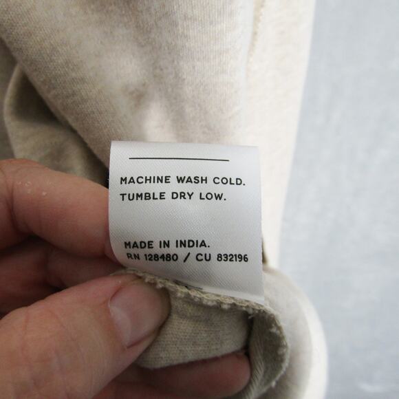 Pact Cardigan Womens Medium Large Beige Open Front Organic Cotton Pockets - Picture 8 of 10